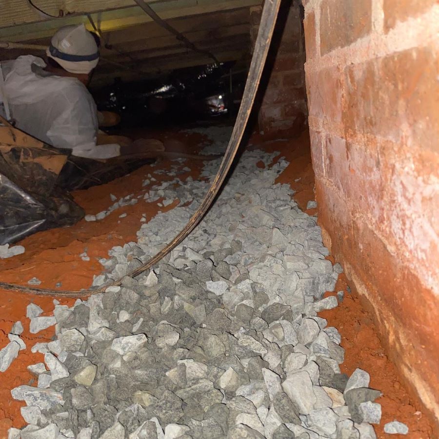 Professional French drain system installation